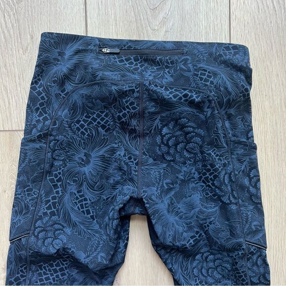 Lululemon Speed Up Tight Full-On Luxtreme 28" Nouveau Mach Blue Black Size 6 - Picture 15 of 16